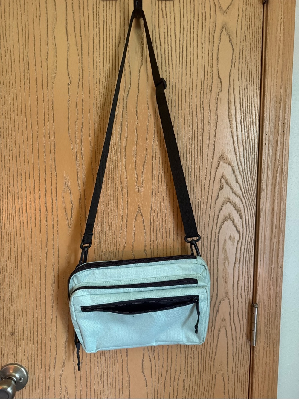 Vans Light Mint Crossbody Bag with Black Strap